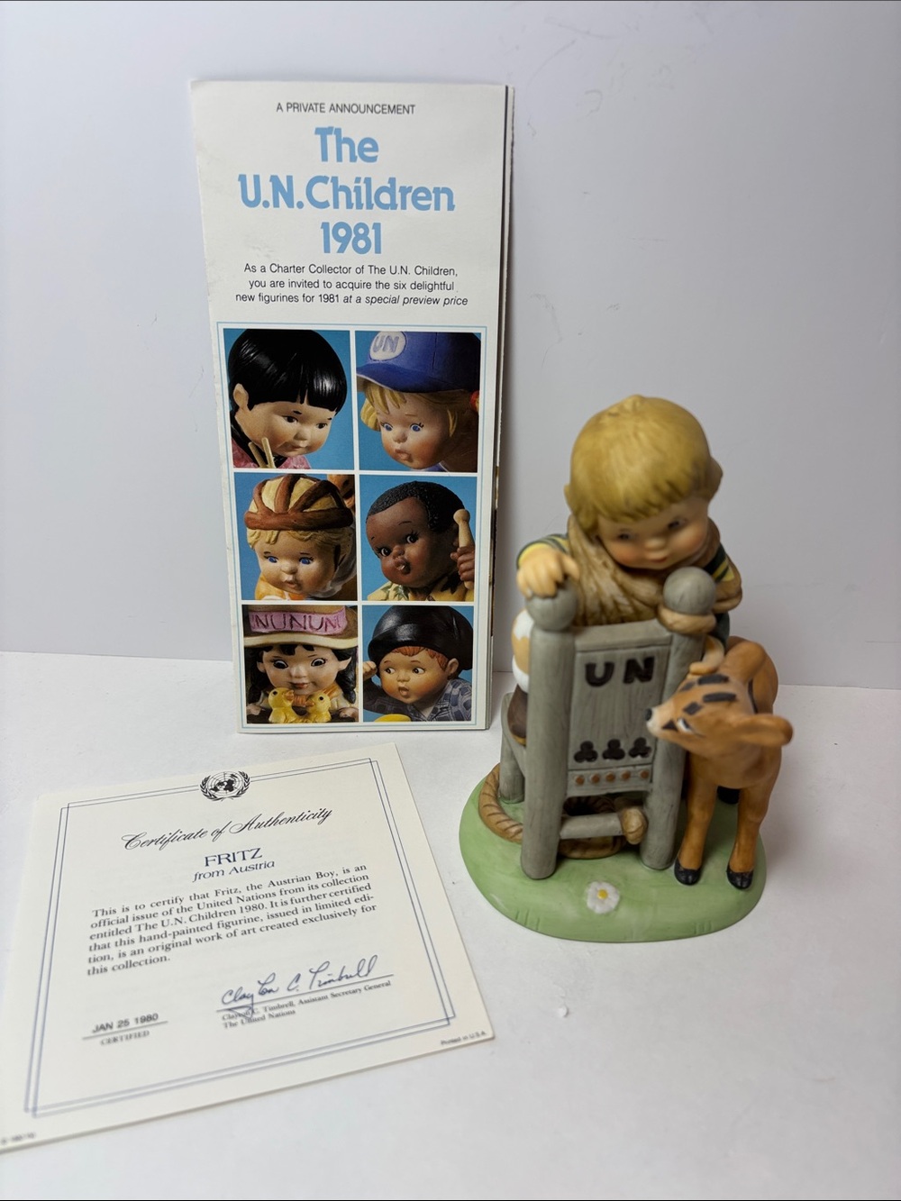 Franklin Mint Fritz from Austria with Deer (beige, green, blonde)